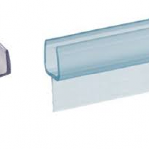 Clear Plastic Edge Seals on Frameless Shower Enclosures